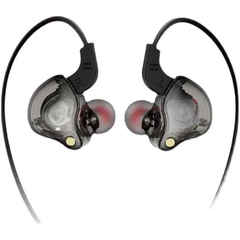Monitor earplugs, mobile phone, computer network, karaoke sound card, ear hanging, black comfortable earphones, wired.