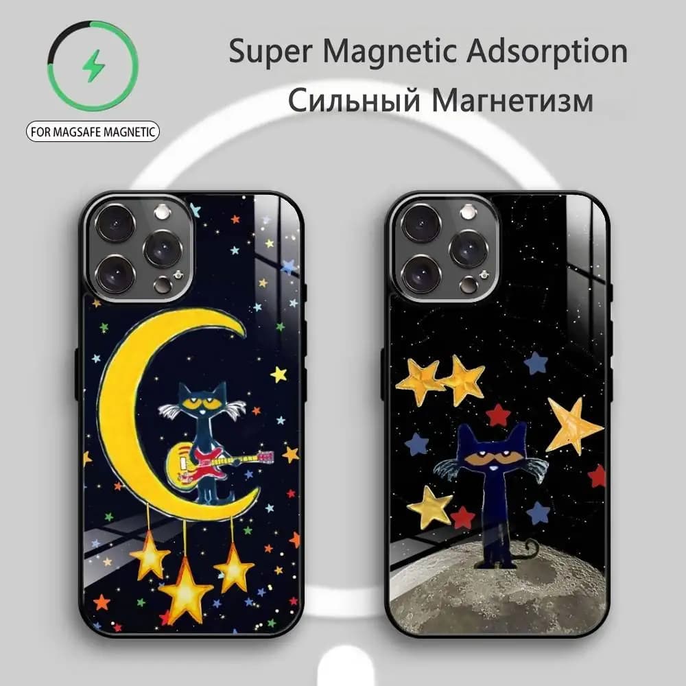 Pete Cat It-s all good Phone Case For iPhone17,16,15,14,13,12,11 Plus,Pro Max Magnetic For Magsafe Wireless Charging