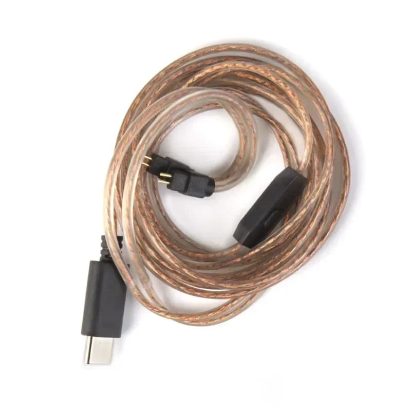 C02 TYPE-C KT0231 DAC decoding, copper silver plated double parallel cable, upgrade cable QDC TFZ