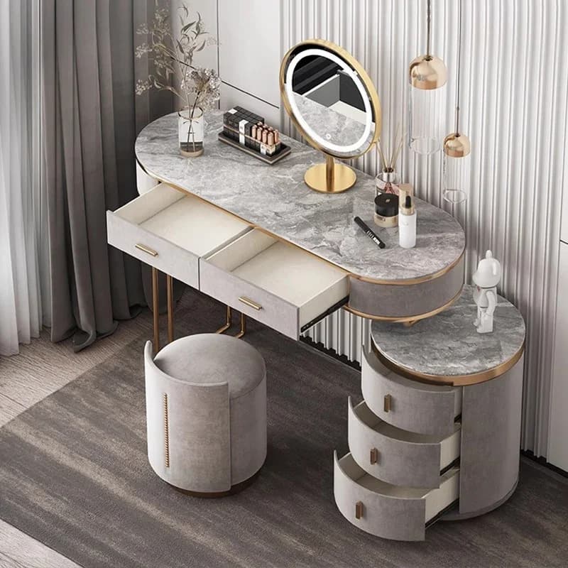 Modern Vanity Table Bedroom Mirror Girl Garden Bathroom Dressing Table Jewelry Organizer Mesa De Maquillaje Trendy Furniture