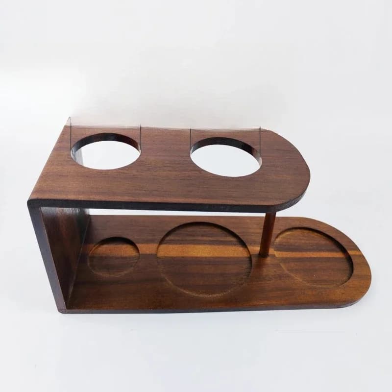 Hand brewing coffee set, full set of solid wood coffee tools, supporting utensils, storage shelves, hand brewing pots, utensils