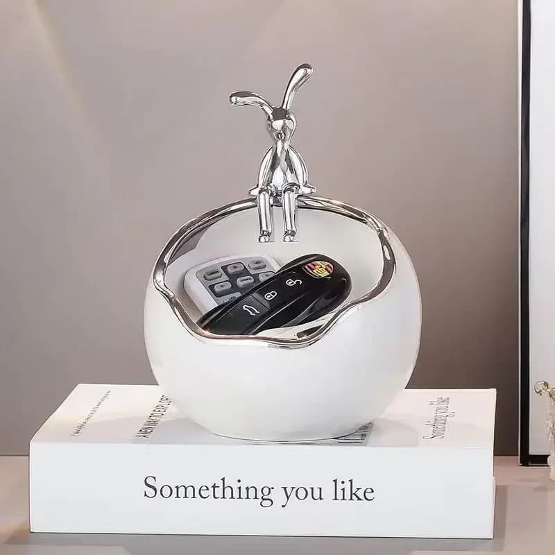 Modern Rabbit Storage Box Home Desktop Decoration Creative Entrance Key Door Home Interior Decoration Gift