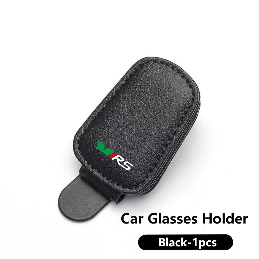 Car Logo Visor Glasses Holder Sunglasses Clip For Skoda VRS Octavia Superb Rapid Kodiaq Karoq Fabia Kamiq Roomster Citigo Enyaq