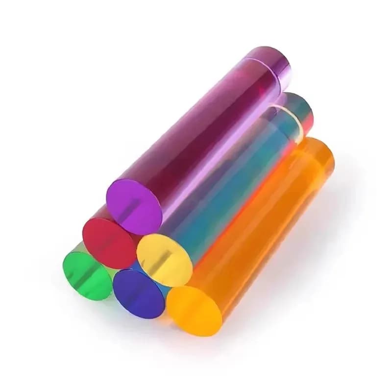 Colored Acrylic Rod Solid Cylinder 500mm Length Semi Transparent Diameter 3-50mm Customized Processing Organic Glass Rod