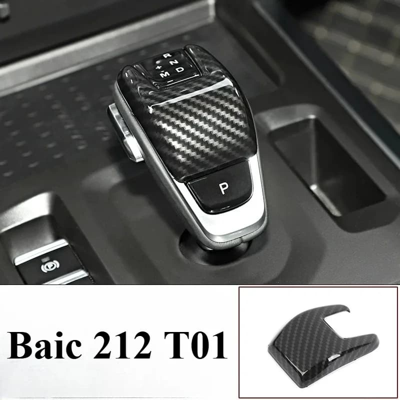 For baic 212 T01 2024-2026 gear handle head protective cover modified gear shift knob sticker car interior accessories