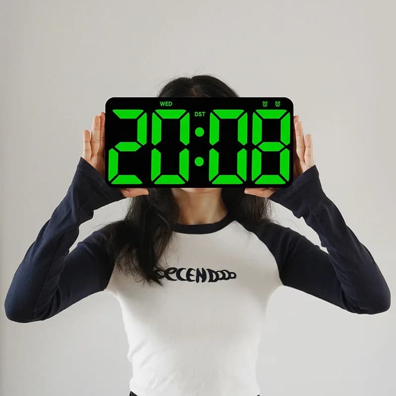 Hot sale LED living room wall clock simple electronic clock multifunction countdown number of hours phone clock plug-in