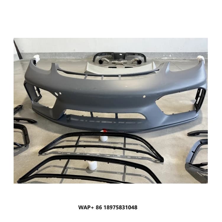 Car Conversion Facelift Upgrade GT4 Bodykit for Porsche 718 2016 + GT4 Style PP Car Bumpers for Porsche 718