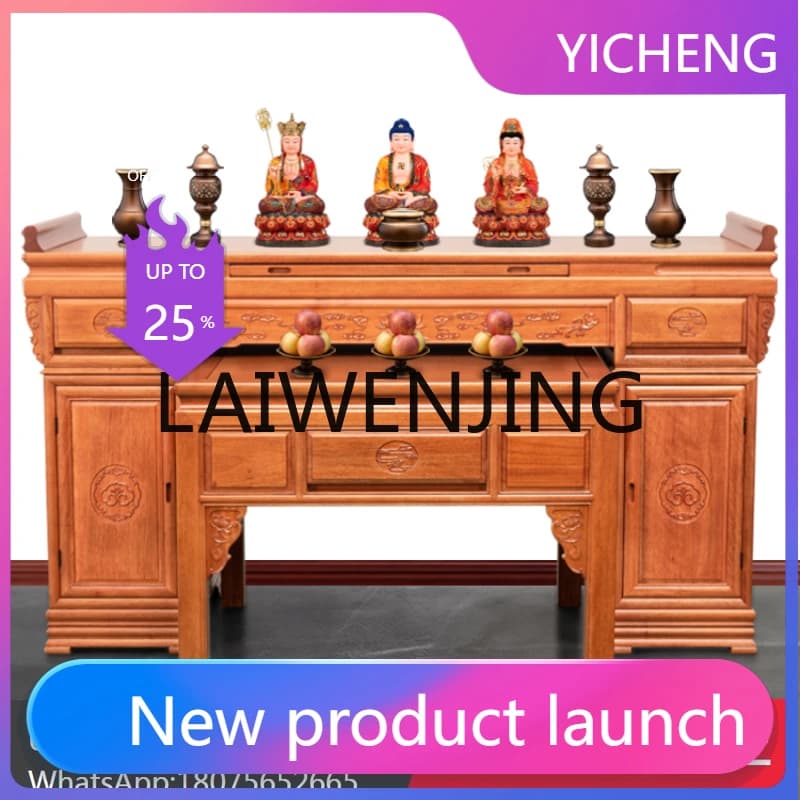 LYY  Buddhist Hall Altar God of Wealth Buddha Shrine New Chinese Style Guan Gong Gong Gong Table Buddha Shrine