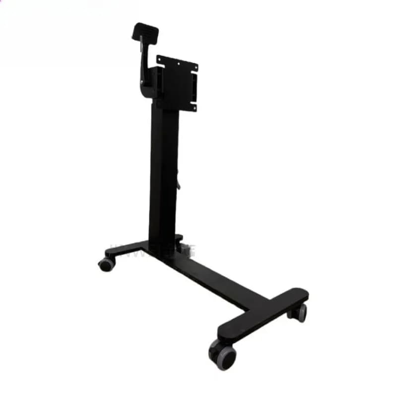 Pneumatic wire-controlled lift wrench 90 ° folding pulley movable bedside table hardware rack