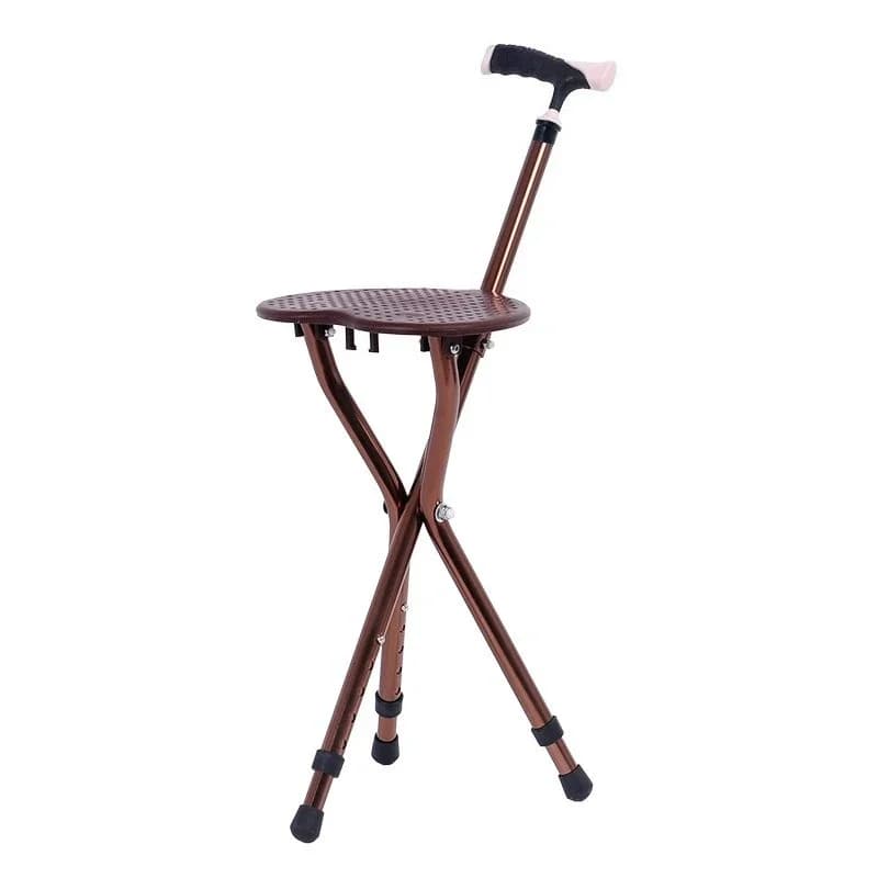 Cane walker can sit chair folding portable the elderly stool multi-functional walking cane with stool