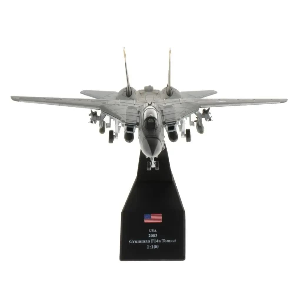 1:100 Scale American F-14 Tomcat F14 Fighter Jet Model In Alloy Complete Display Ornament