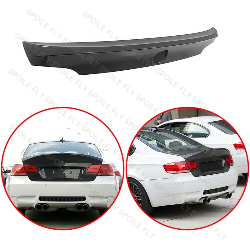 For BMW 3 Series E92 Coupe 320i 325i 330i 335i 2007-2013 Hight Quality ABS CLS Style Car Rear Wing Spoiler Glossy Black