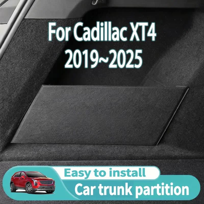 For Cadillac XT4 2019~2025 Car Thickening Trunk Storage Partition Multifunction Storage Box Auto Interior Accessories