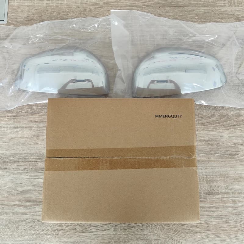 MMENGQUTY For Mercedes Smart 2016-2021 Rearview Mirror Cover ABS Bright Chrome Plated Side Mirror Cap 2PCS
