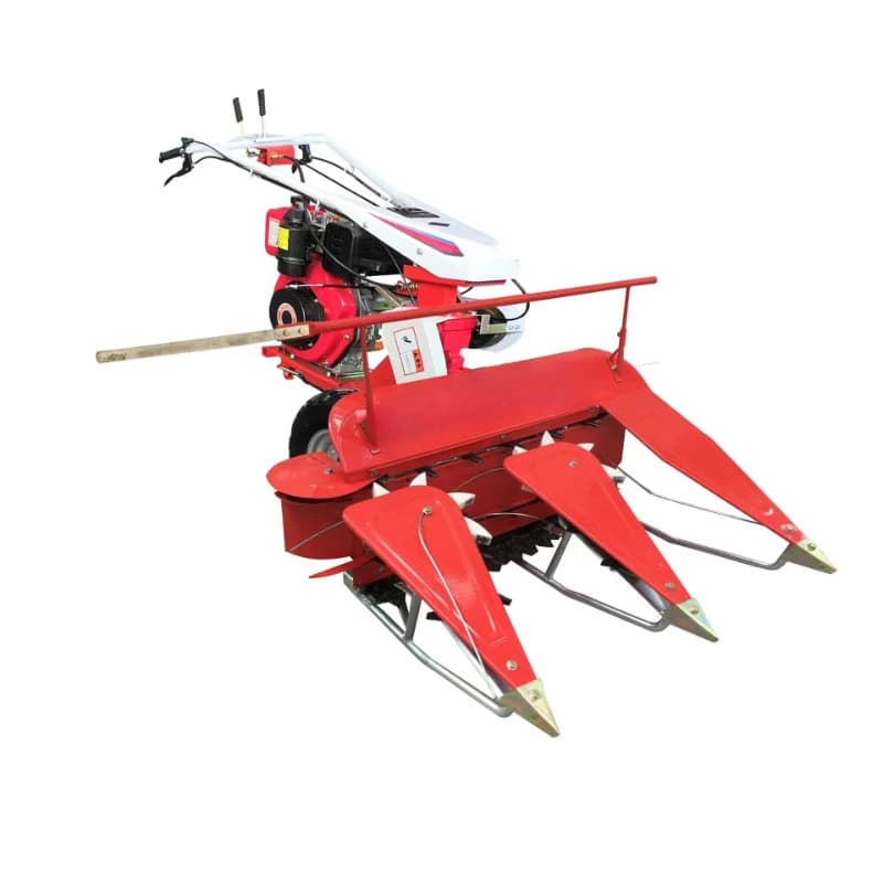 Small hand-held multi-functional forage corn stalk harvester, rice thresher, soybean, pepper, alfalfa, and sun-cutting machin