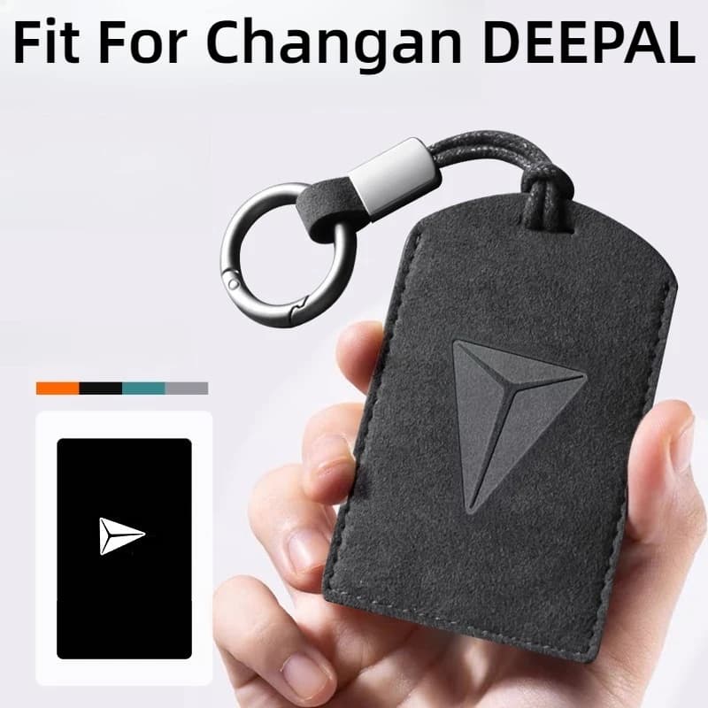 Fit For Changan DEEPAL S05 S07 L07 G318 SL03 Car Key Card Holder NFC Smart Card Case Suede Protective Shell