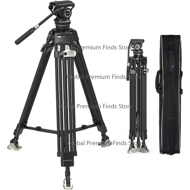 AD-100 Fre-eBla-zer Heavy-Duty Carbon Fiber Tripod System, 78" Video Tripod with One-Step Locking System -3989