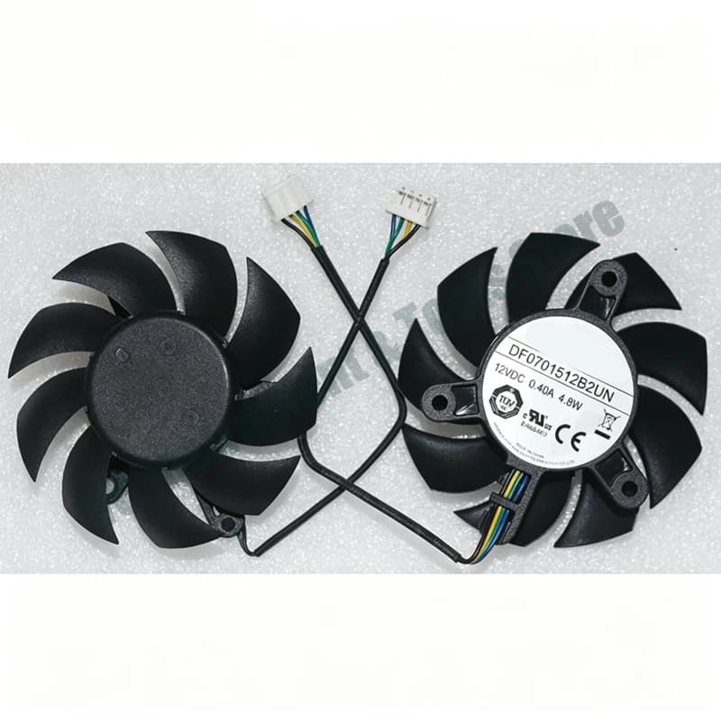 Brand New Graphics Card Cooling Fan DF0701512B2UN, MARTECH, 12V 4.8W, 65mm Dia, 43mm Mount Hole Spacing