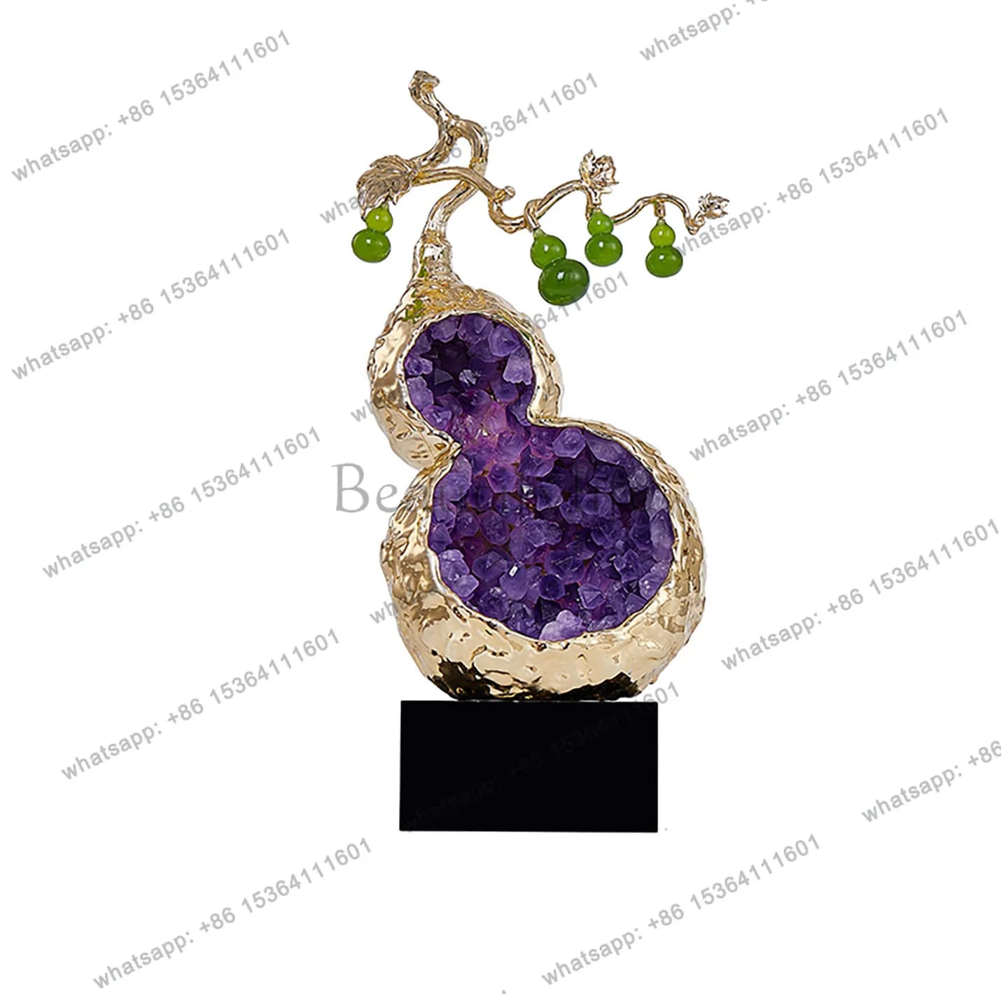 Ornament light luxury high-end lucky amethyst gourd entrance office wine cabinet living room decoration