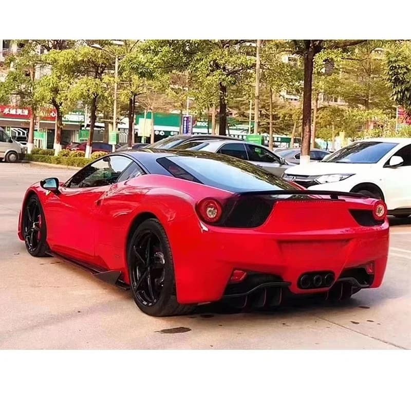 Double Style Carbon Fiber Rear Spoiler Tail Rear Trunk Spoiler Wing Carbon Fiber Style Is Suitable for  F458