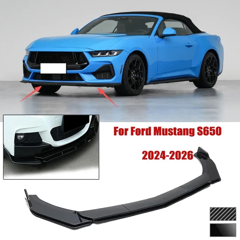 5pcs Front Bumper Shovel For Ford Mustang S650 2024-2026 Spoiler Front Bumper Deflector Anti Scratch Protection Device