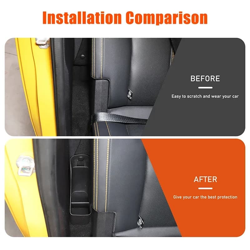 For Ford Ranger 2023+ ABS Black Car styling car rear seat side storage box mobile phone tray car interior accessories