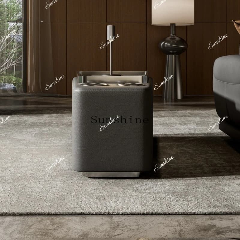 The first layer of cowhide storage storage smart sofa side few living room function armrest box  FT