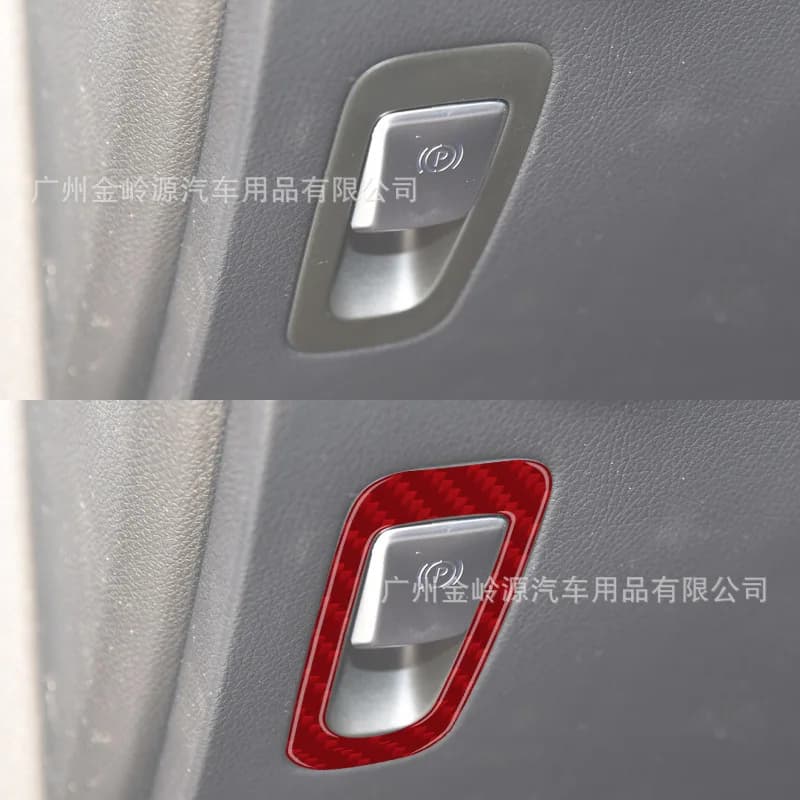 Suitable for 14-20 Mercedes-Benz W205 GLC car interior modification carbon fiber electronic handbrake decorative sticker