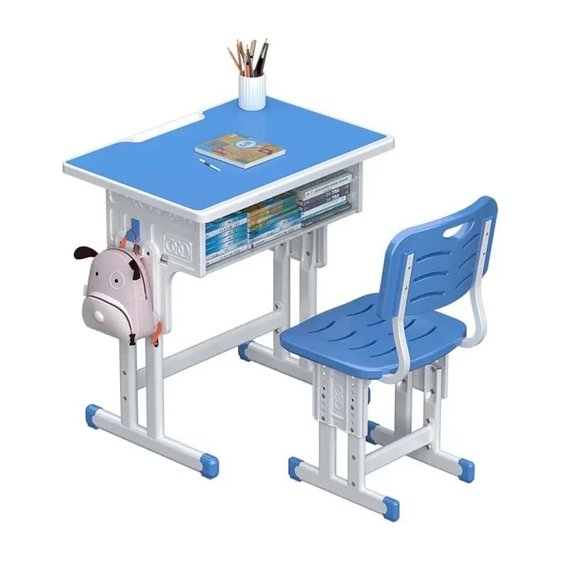 Children's study table Elementary school students' writing desk Adjustable classroom furniture School set
