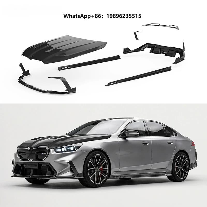 Dry Carbon Fiber Full Body Kit Front Lip Engine Hood Rear Diffuser Trunk Spoiler for M5 Sedan Touring G90
