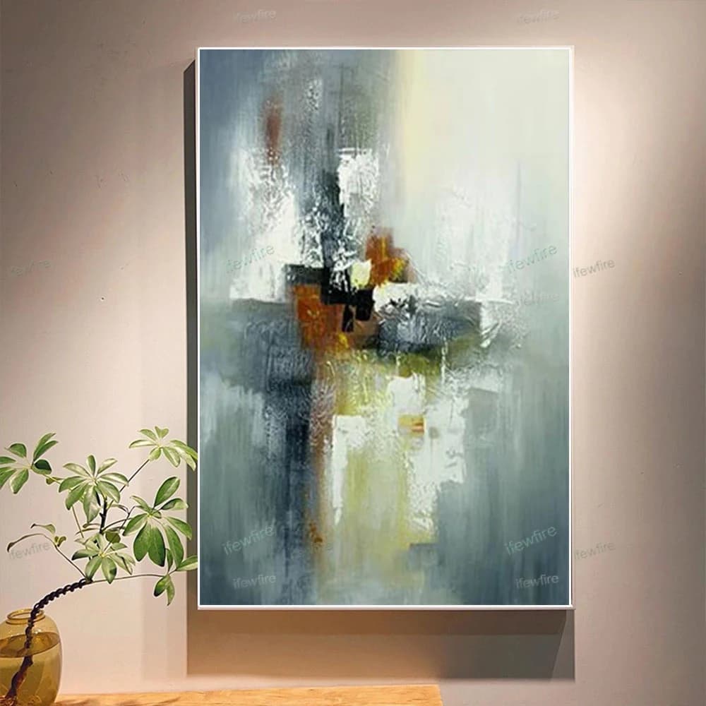 Abstract Knife Sea Boat picture Handmade landscape Oil Painting On Canvas Large Size Wall art Paintings Decor Living Room porch
