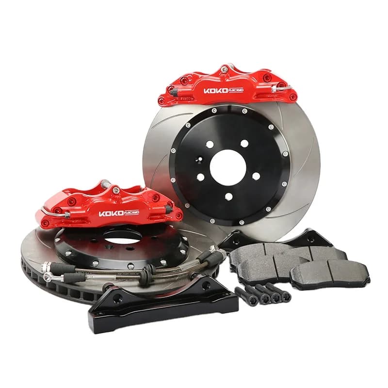 Upgrade 9200 4-Pot Big Brake Kit 330*28mm Slotted Pattern Disc Rotor Modified Skoda Octavia for'BMW'Toyota'Honda'Nissan'Tesla X5