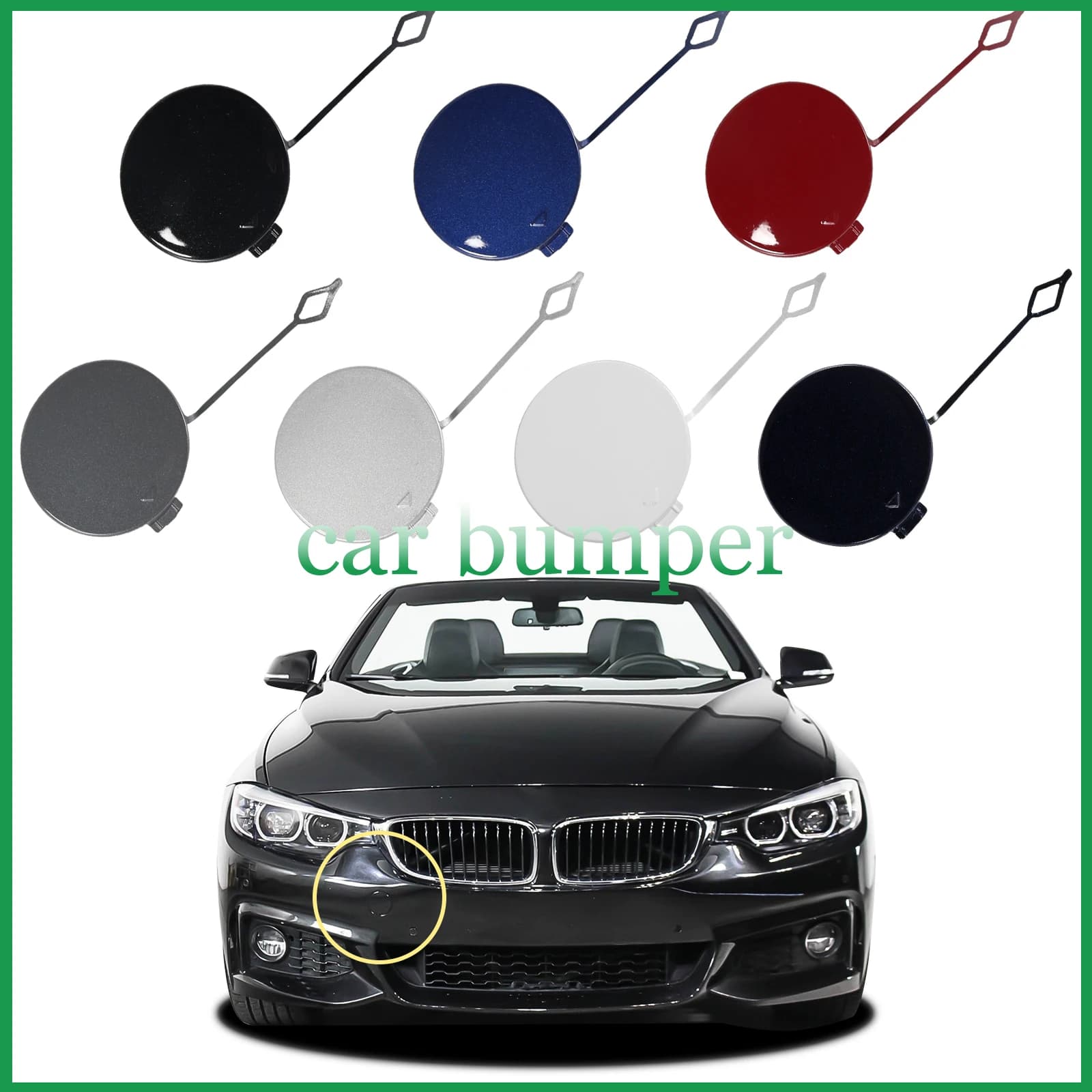 Front Bumper Tow Hook Cap Towing Eye Cover For BMW 4 Series M-Sport F32 Coupe F33 F36 Gran Fit 418i 428i 2014-2019 51118061005
