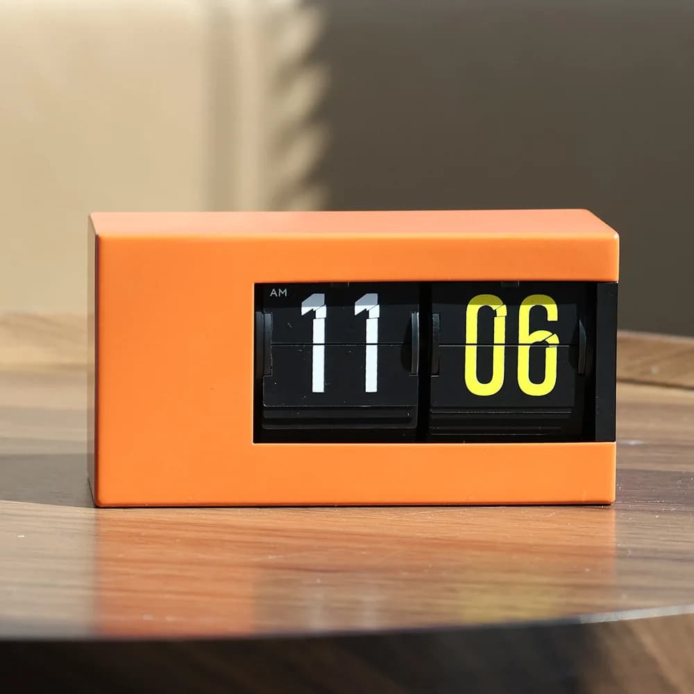 Automatic Flip Clock - Digital Desktop Alarm Clock with Vintage Retro Style, Minimalist Bedside & Office Decor, Unique Gift Idea
