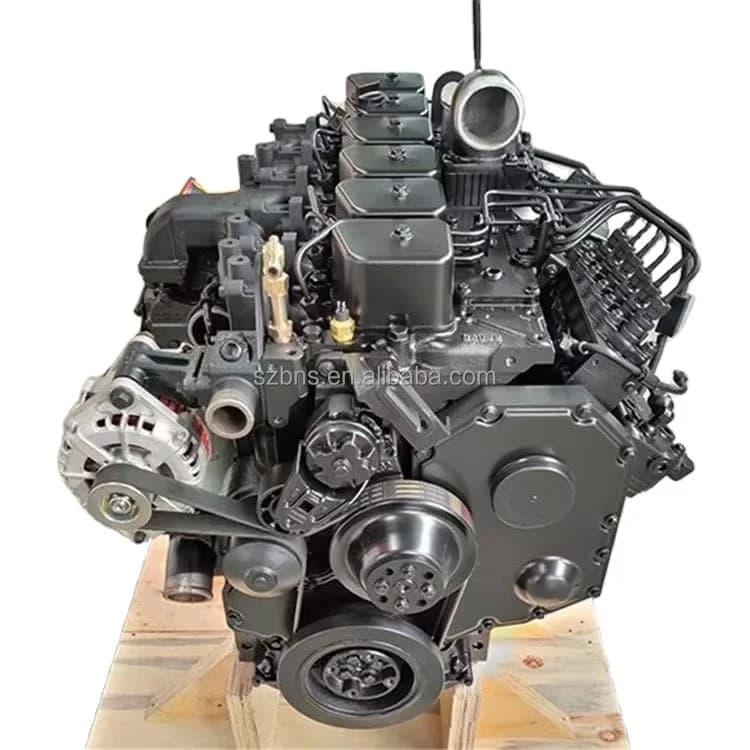 Used 6BT5.9 6 Cylinders Engine Mechanical Big Pump 210HP High Power Engine 6BT Good Condition For Sale