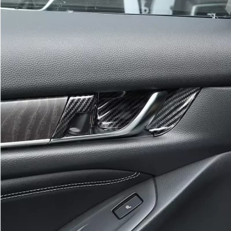 Car Cover Stick Trim Armrest Handrail Door Inner Handle Bowl Frame Lamp 4PCs For Honda Accord 10th 2018 2019 2020 2021 2022