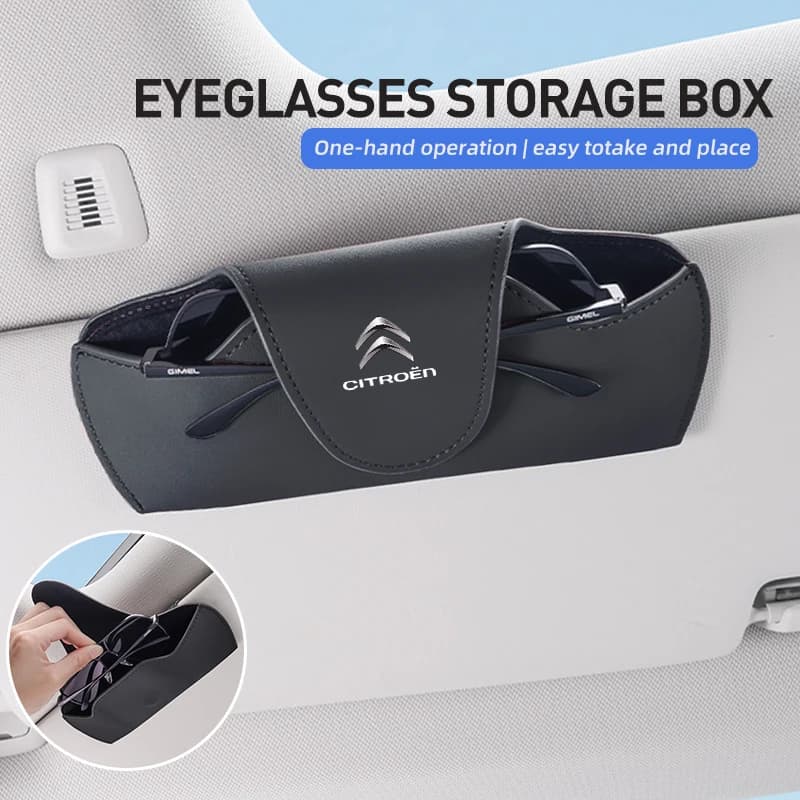 Car Glasses Case Sunglasses Protective Box Sunglasses Box Organizer For Citroen C4 C3 C5 C1 C2 VTS Berlingo Celysee Picasso