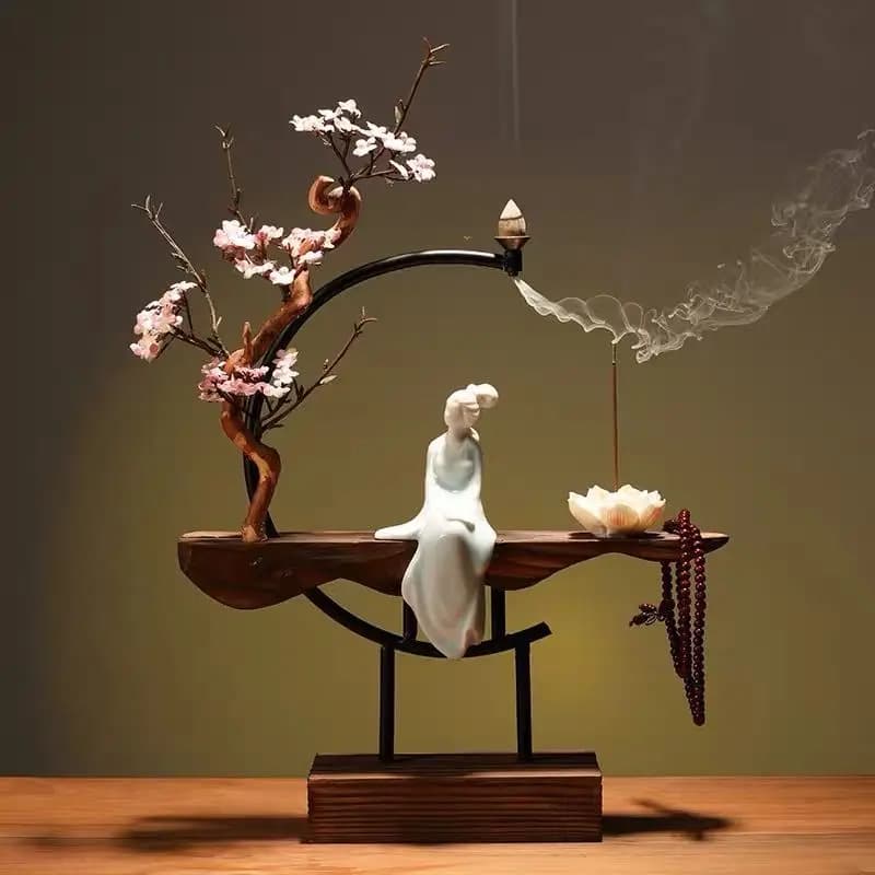 New Chinese Zen Ornaments Creative Backflow Incense Burner Home Office Living Room desktop Entrance Decorative Incense Burner