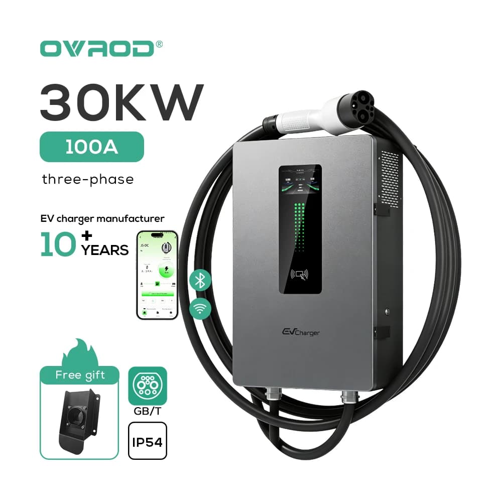 Ovrod 30Kw Charging Station for Electric Vehicles Fast Charging Piles Wall Mounted Ev Home Car Chargers Gbt Fast Dc Ev Charger