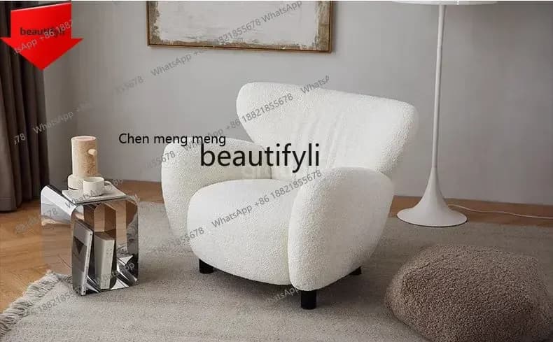 new  Mermaid Couch Nordic Style Vintage Beech Bedroom Living Room Leisure Chair Single-Seat Sofa Chair Couch ss 8617