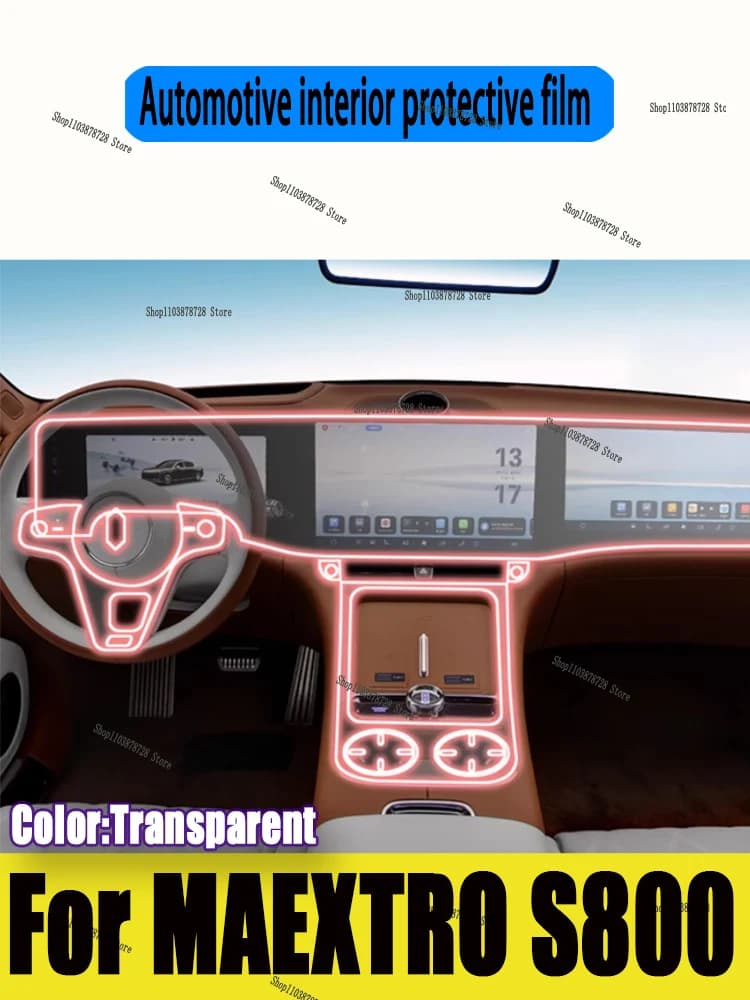 For MAEXTRO S800 (2025) Hybrid panel car interior navigation screen TPU protective film scratch resistant cover sticker