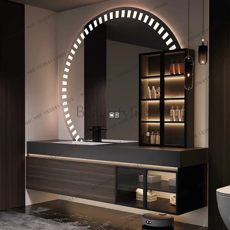 LD Luxury Organizer Bathroom Cabinet Storage Toilet Display Partitions Drawers Paper Cupboard Decorations