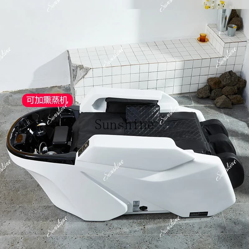 High-end water circulation fully automatic intelligent electric massage shampoo bed barber shop  TF