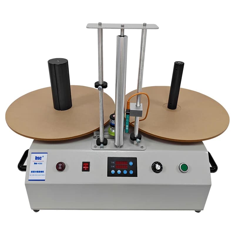 With Meter Counting Ribbon Rewinding Machine Bsc R350 Label Rewinder with Counter Rewinding Machine