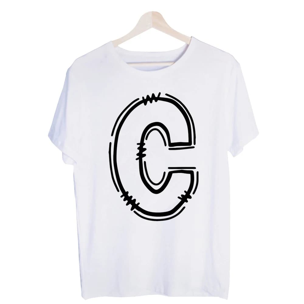 Men's Letter C Graphic Tee, Short Sleeve Crew Neck T-Shirt for Casual Daily Wear