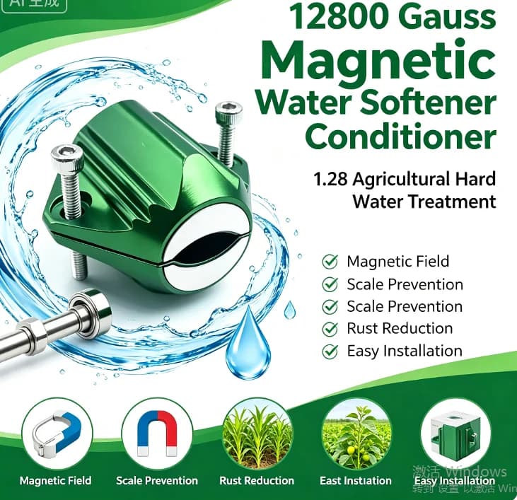Efficient Magnetic Water Conditioner 12800G No‑Chemical Hard Water Anti‑Scale Softener For Agricultural Irrigation Household Use