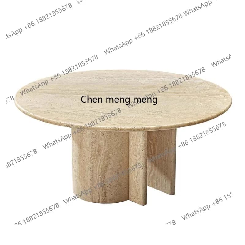 Natural travertine coffee table light luxury creative design small coffee table custom high-end coffee table
