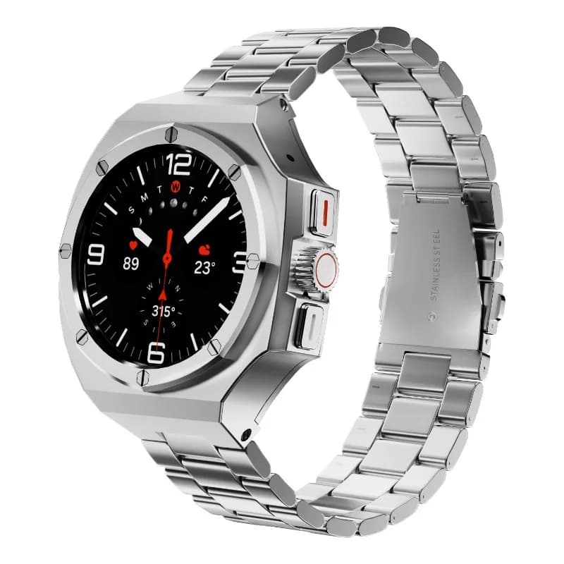 Modified case for  Galaxy Ultra protective case, stainless steel strap