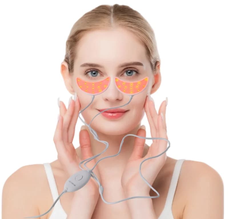 Portable Microcurrent Red Light Eye Massager Silicone Pad Eye Care Device