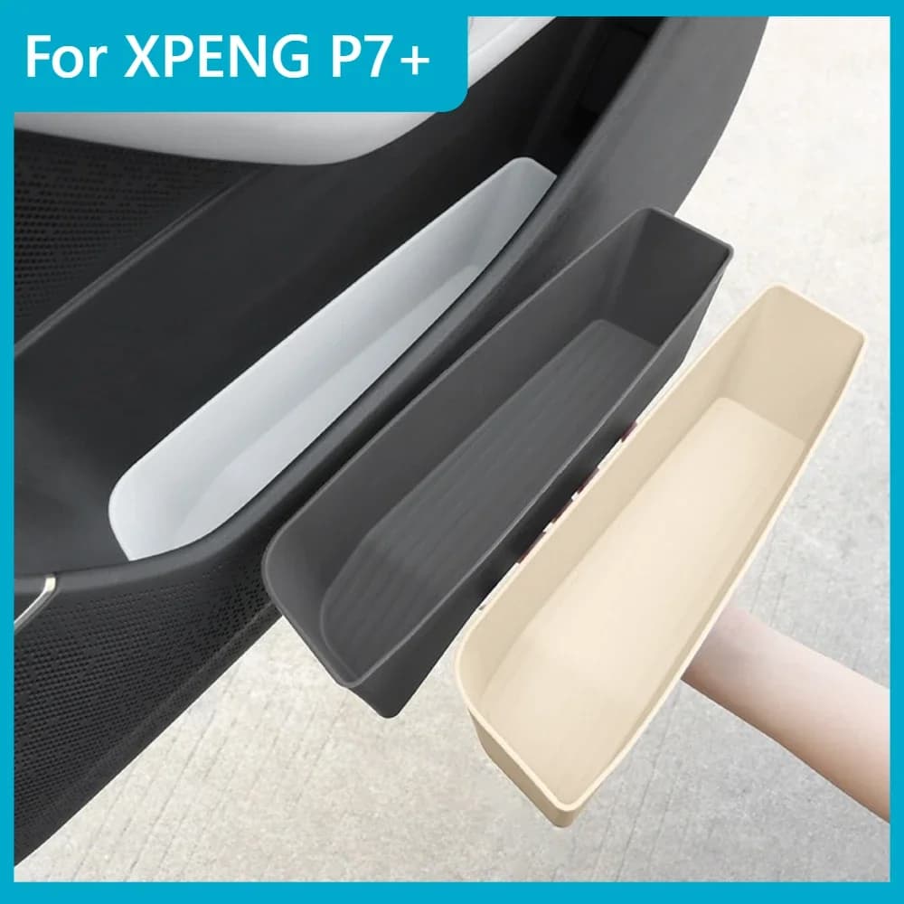 For XPENG P7+ Car Door Bottom Storage Box Waterproof Stain Resistant Easy Silicone gel Storage Car Interior Accessories